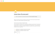 Interview Scorecard Notion Template