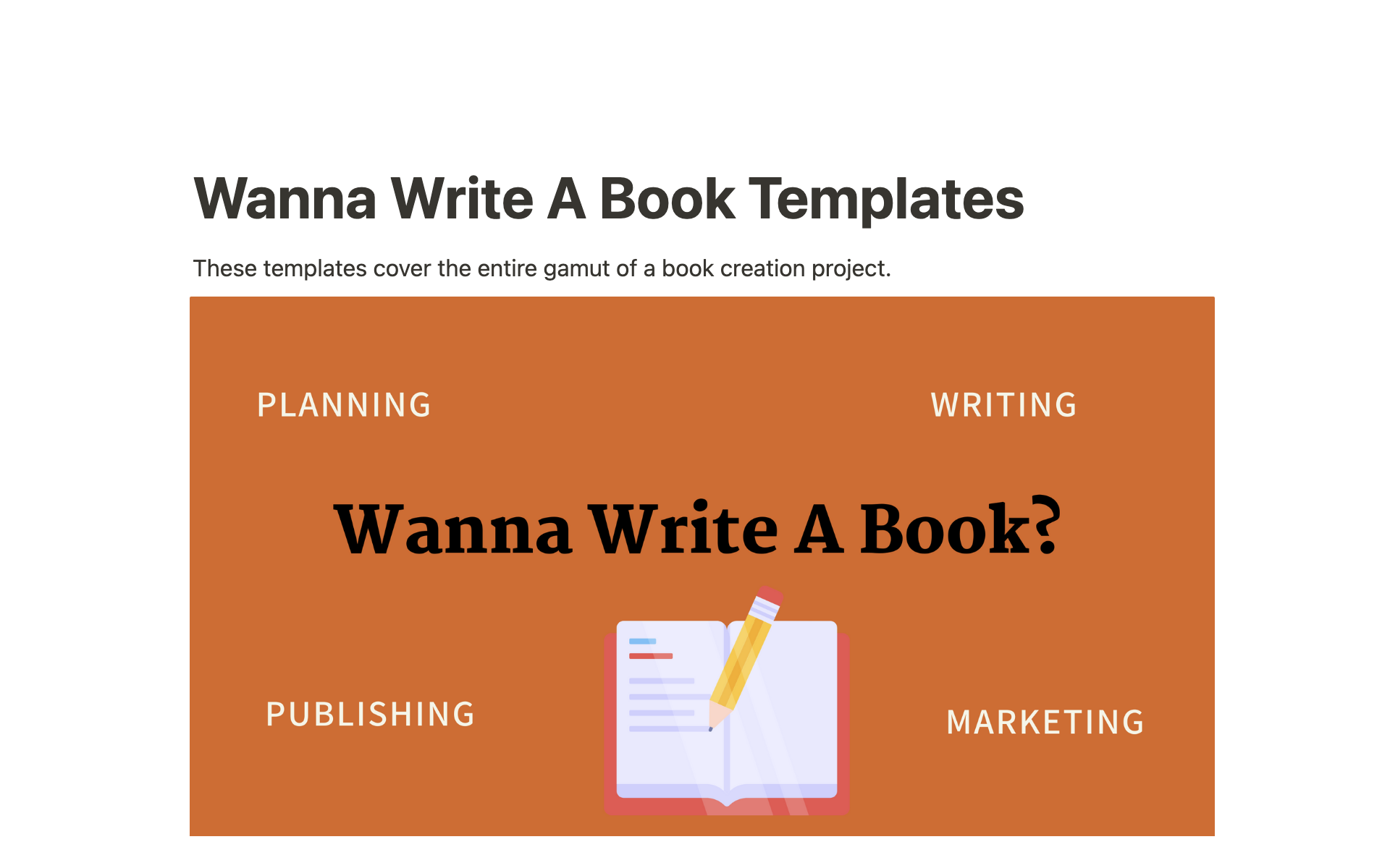 Guide an author through the four phases of a book creation project
