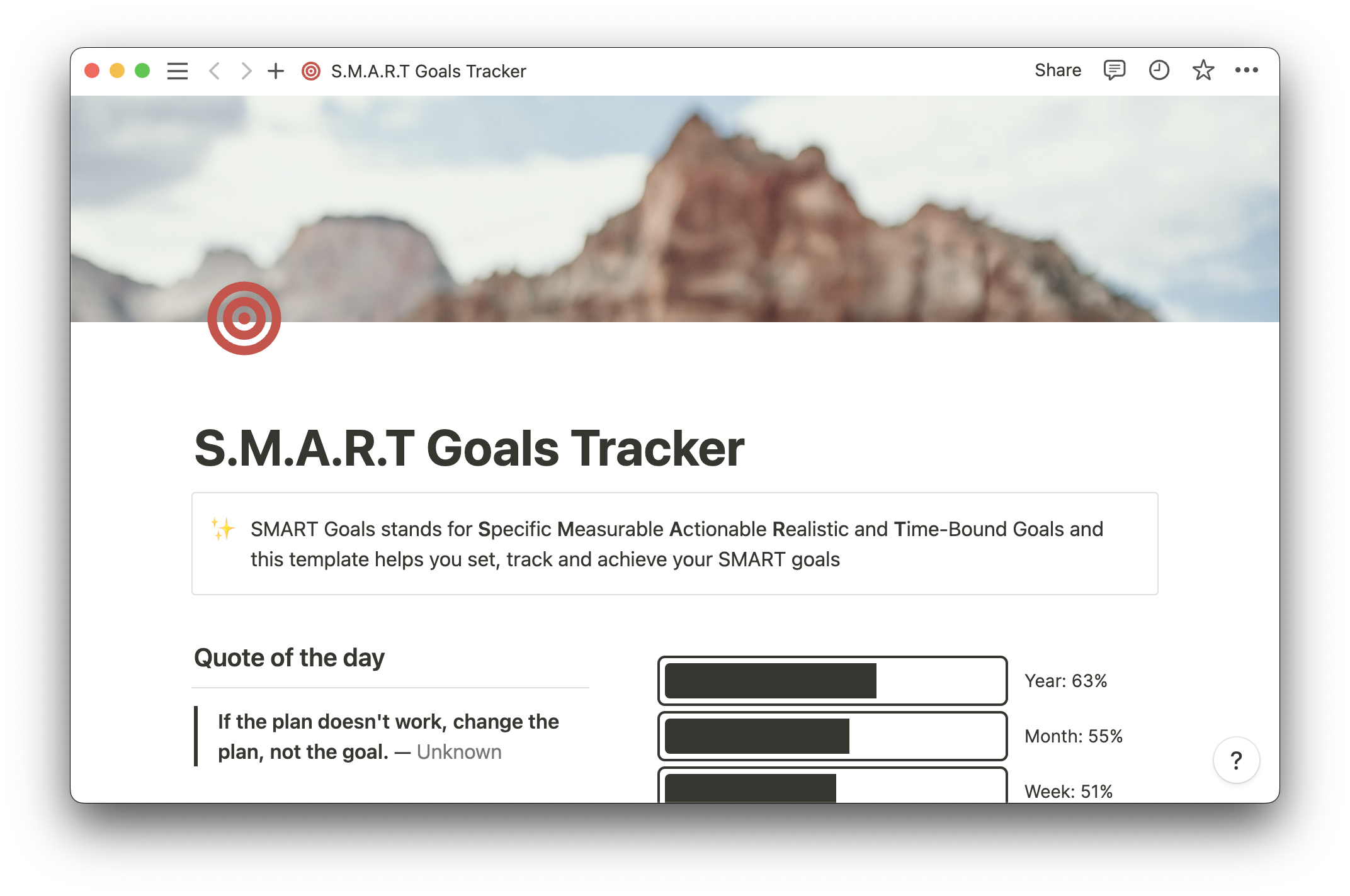 smart goals tracker