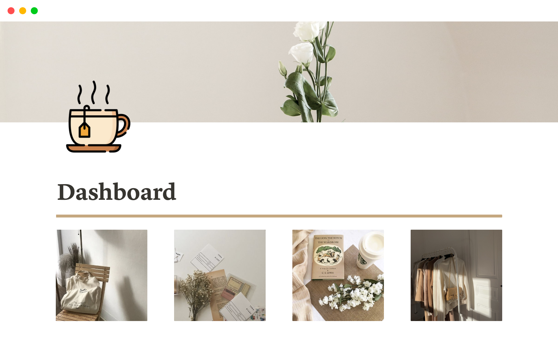 All in one life planner notion template