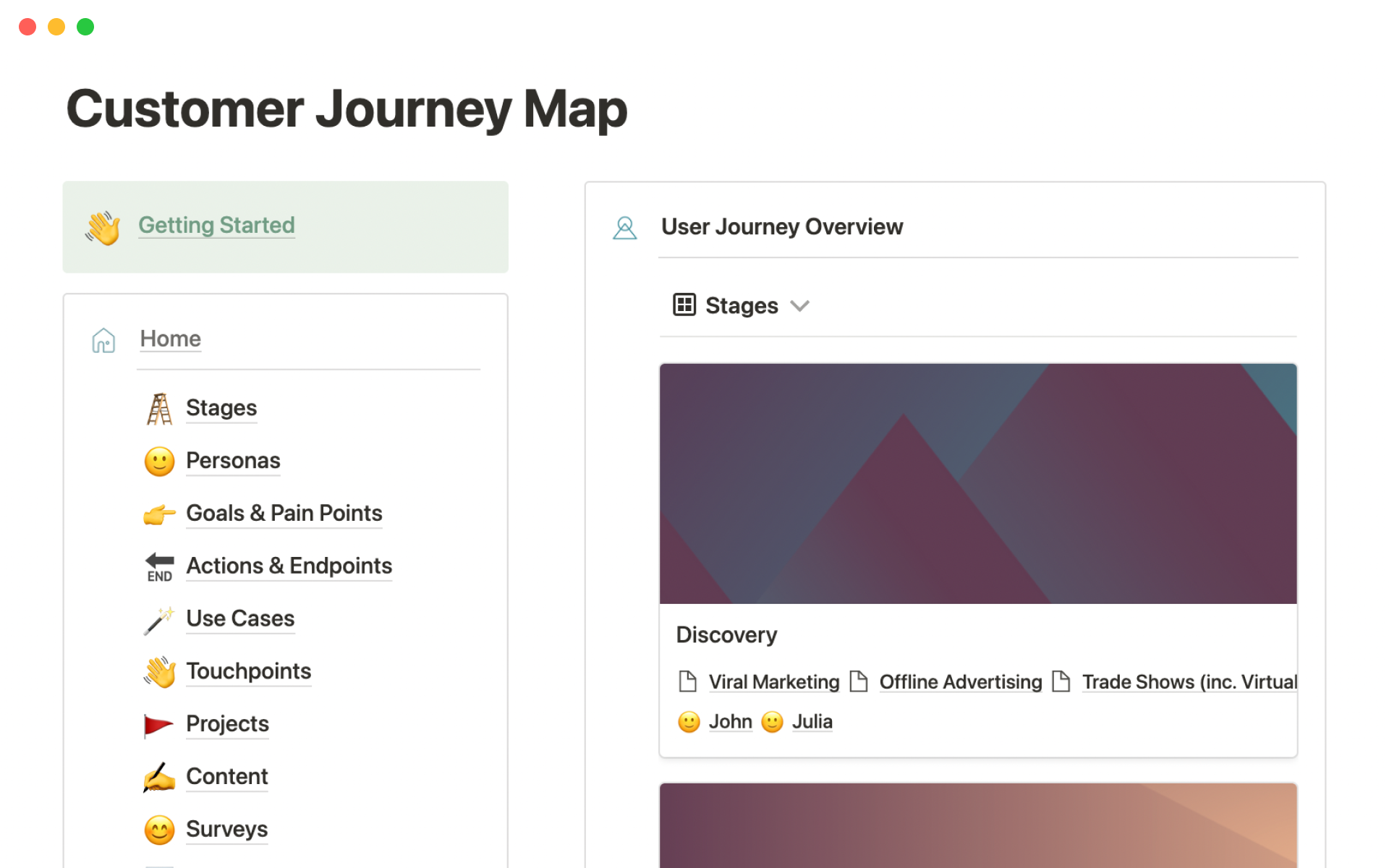 Map rich, detailed customer journeys that accurately capture key the steps, sentiments and goals of your target personas.