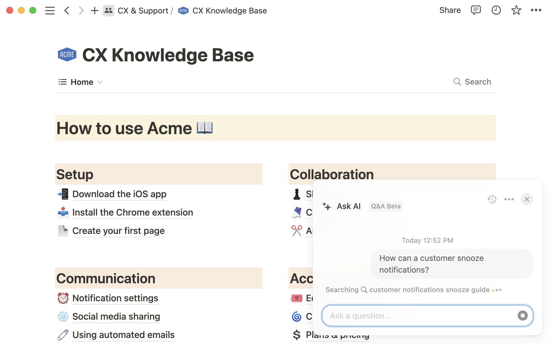 AI knowledge base hero