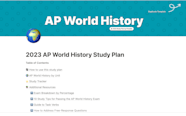 AP World History Study Tracker Notion Template