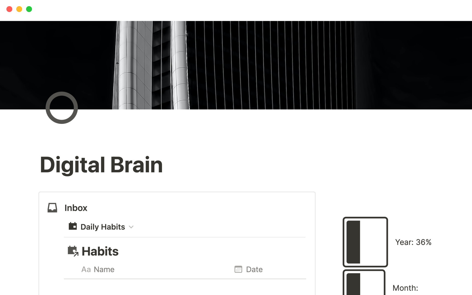 A template preview for Digital Brain