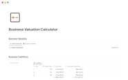 Business Valuation Calculator Notion Template