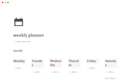 Weekly Planner Notion Template