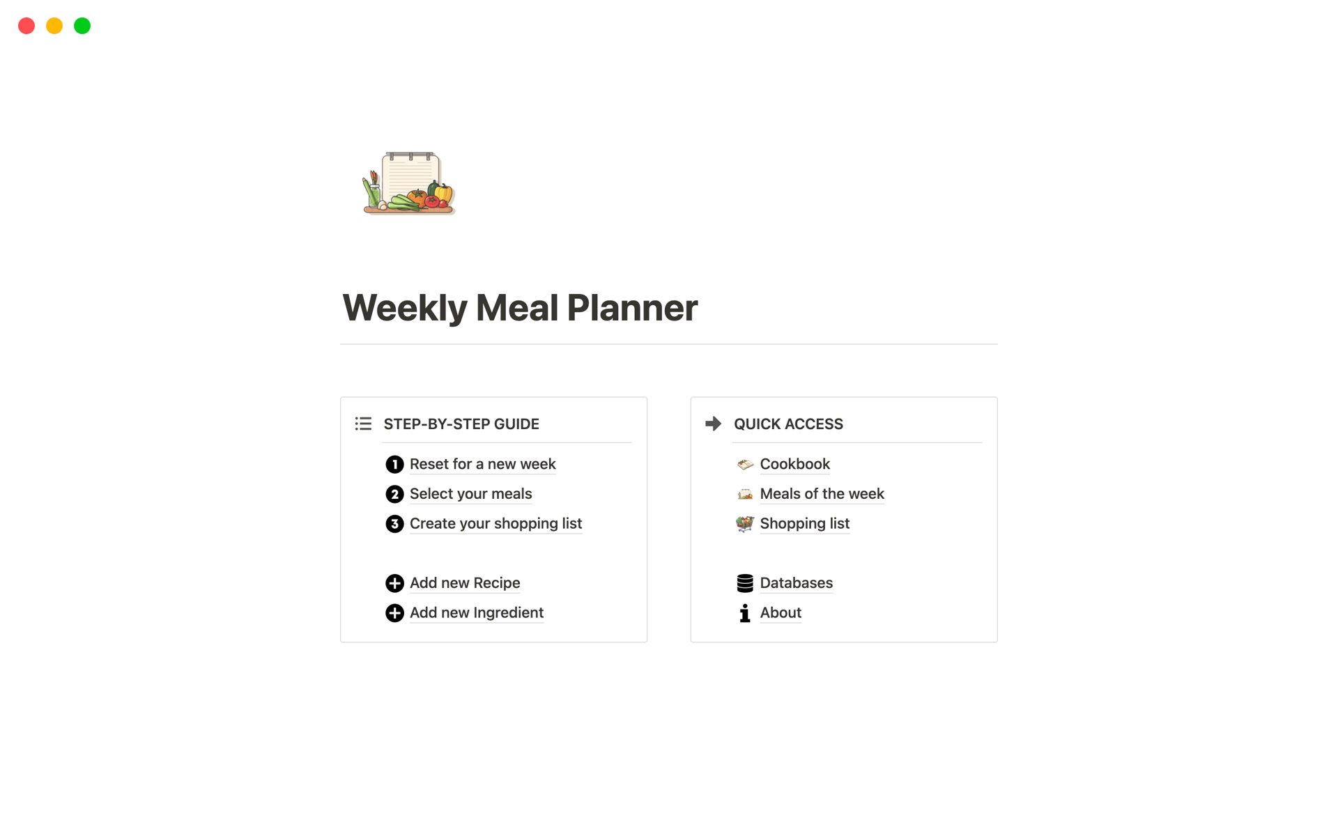 My Weekly Meal Planner streamlines your culinary journey, guiding you step-by-step in selecting meals and automatically generating shopping lists based on your chosen recipes.