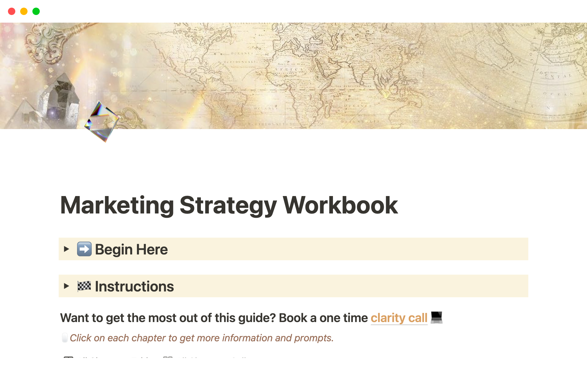A template preview for Marketing Strategy Workbook