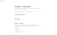 Study Plan Notion Template