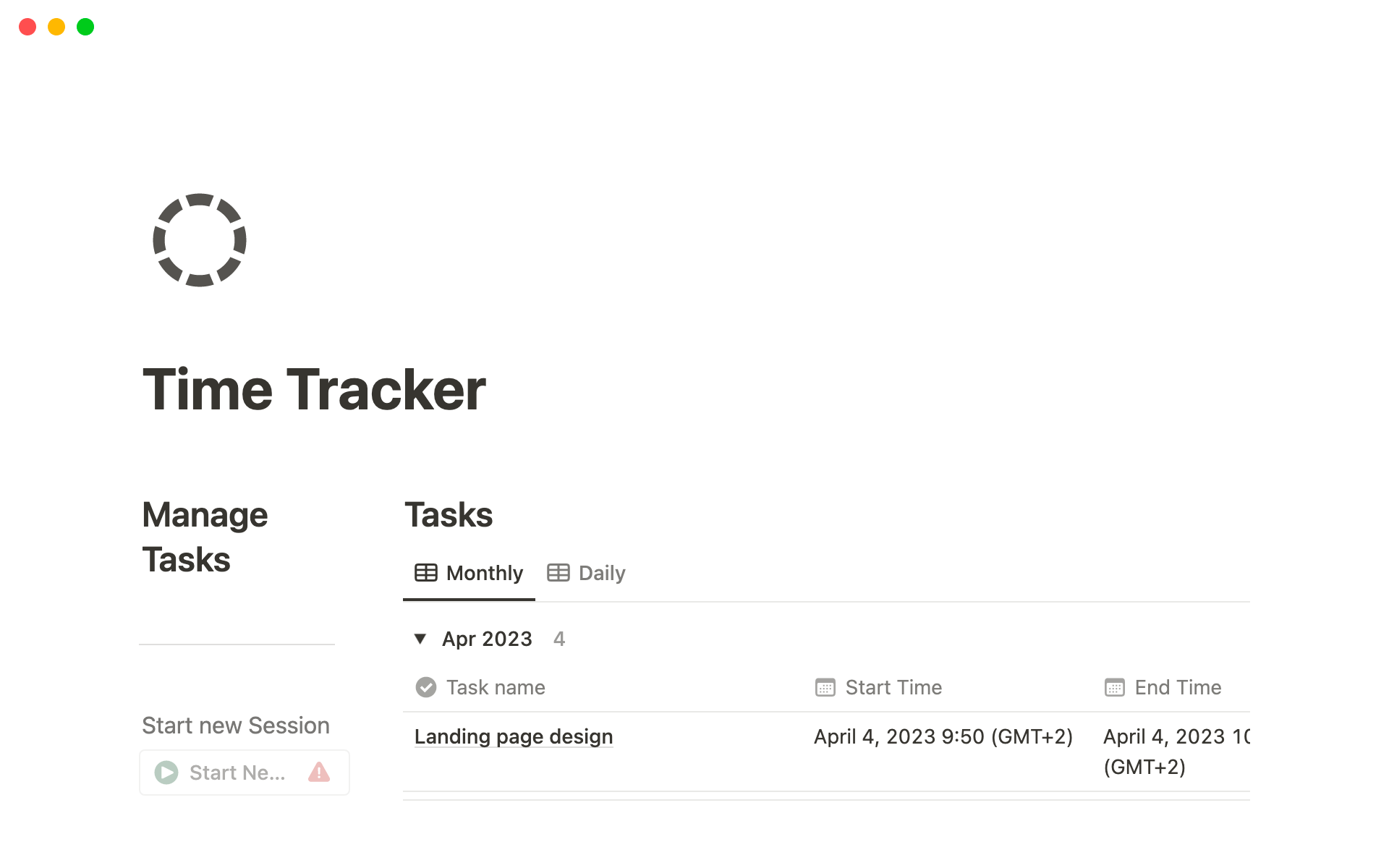 Start managing your projects and tracking your time more efficiently today with the customizable Notion Time Tracker Template.