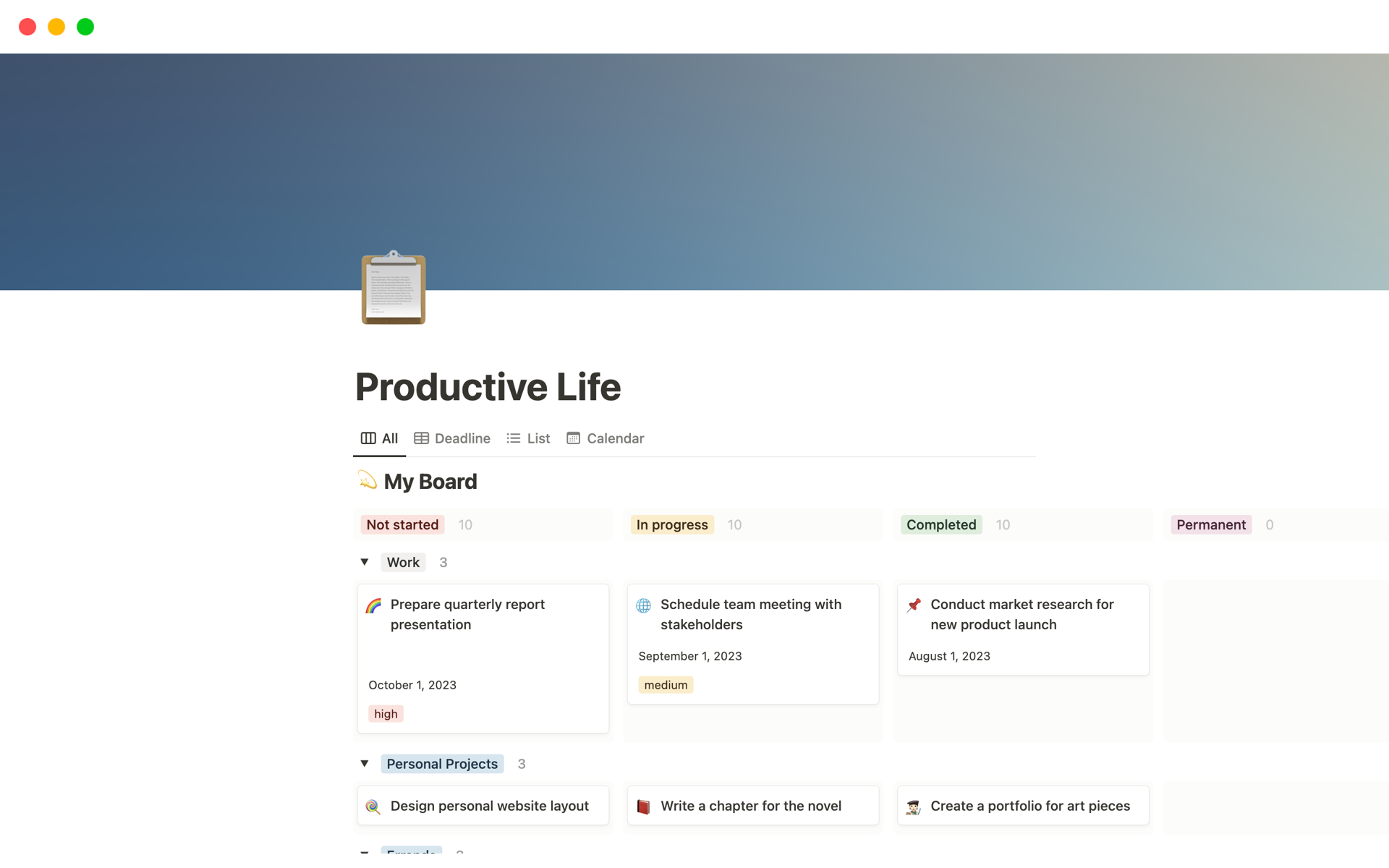 productive-life-notion-template