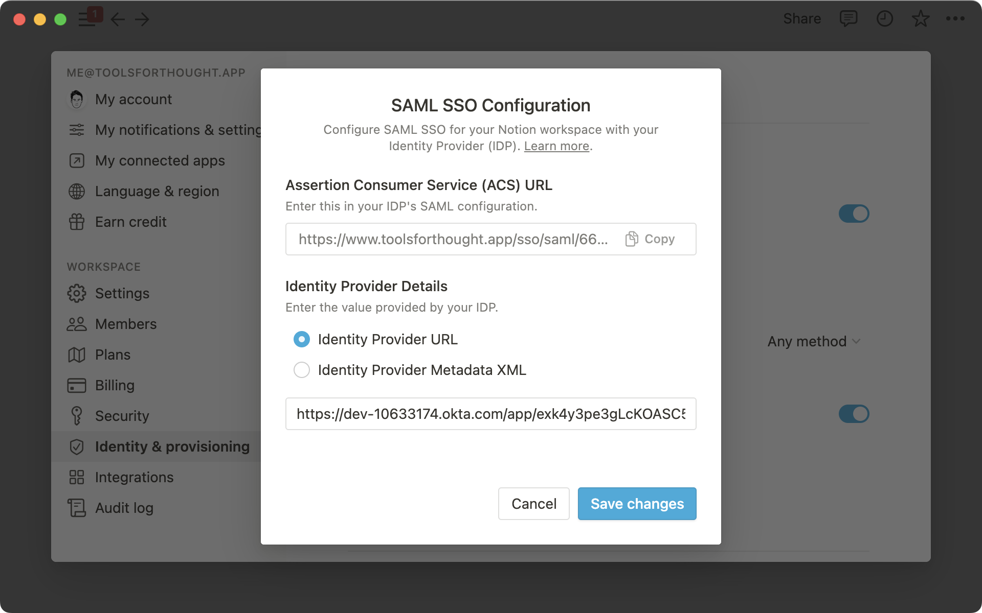 Configuration de l’authentification unique (SSO) SAML