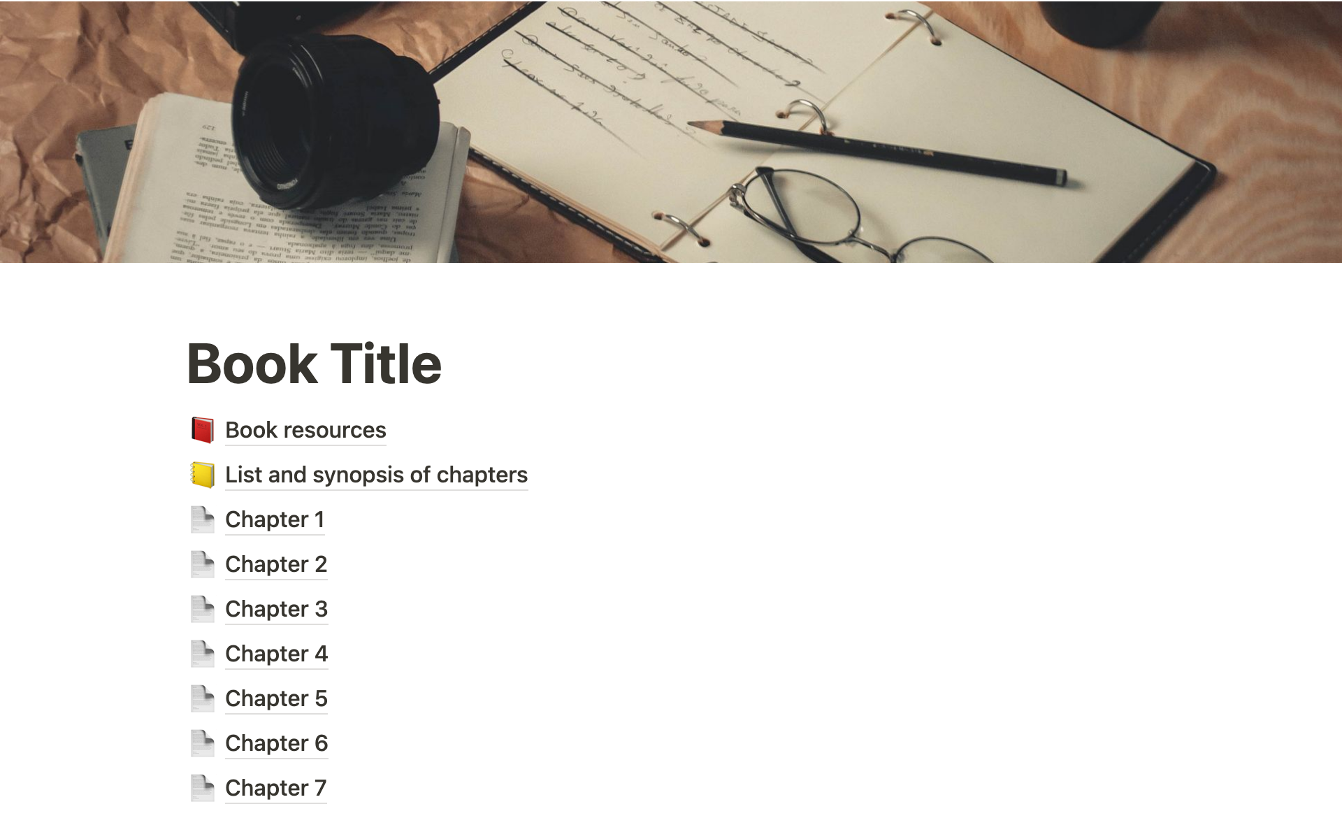 Eine Vorlagenvorschau für Simple Book Writing
