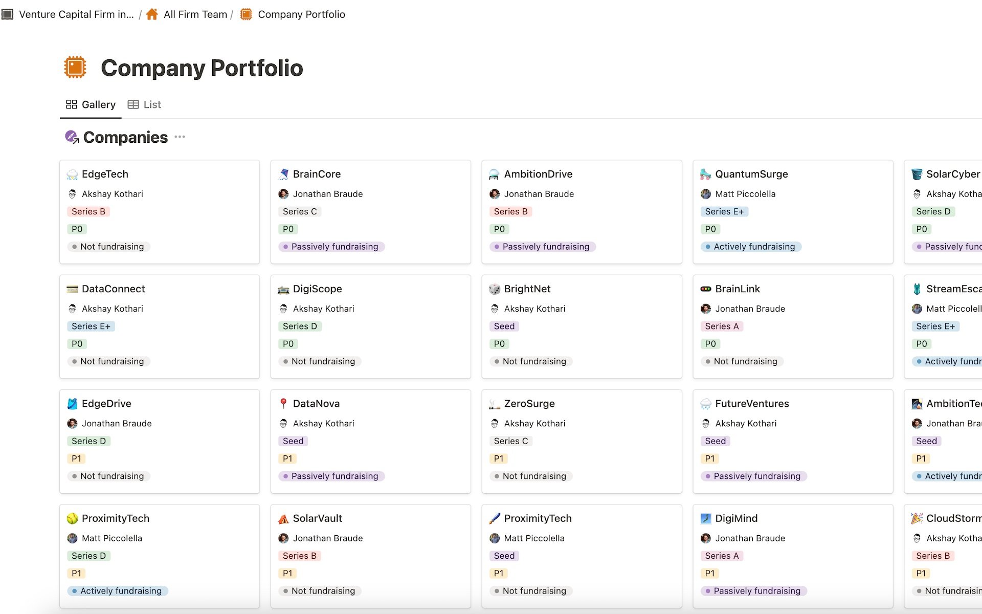 Running a venture capital firm isn’t easy; with Notion, we can make it easier. This template contains everything you need to run your VC firm.
