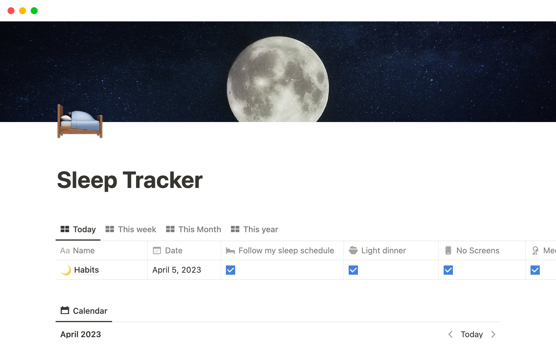 Sleep tracker helps people track their sleep patterns in daily, weekly, monthly view.