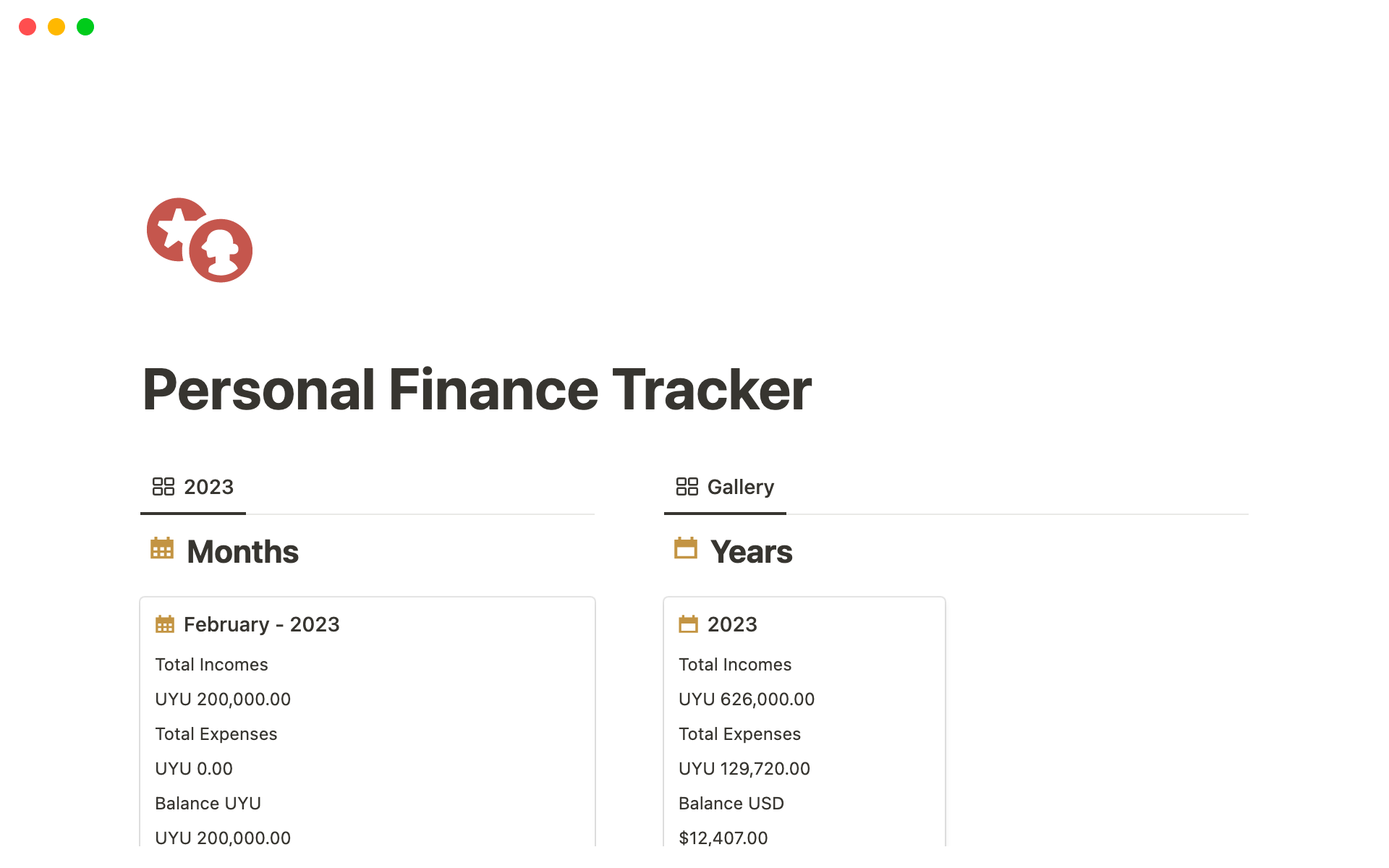 Finance & Budgeting Dashboard | Notion Template