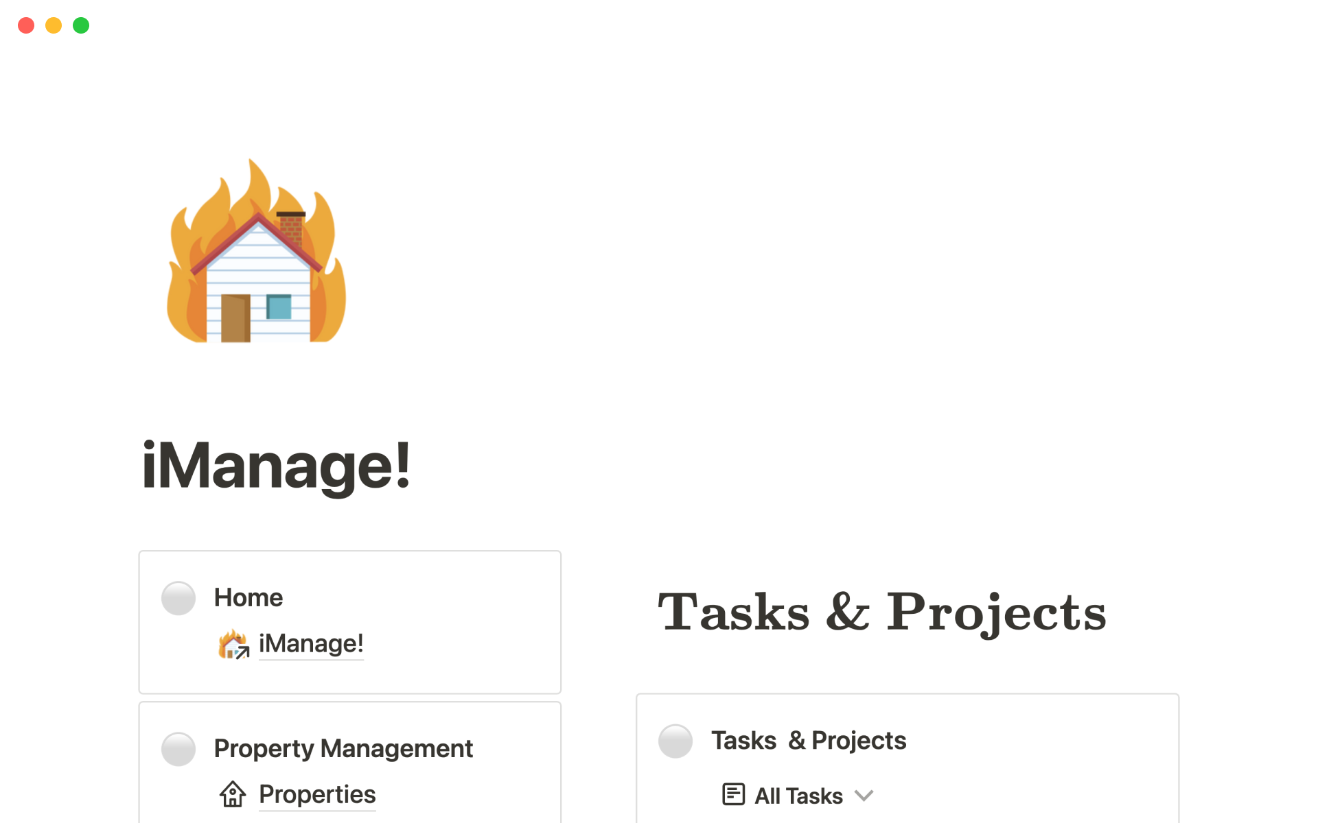 A template preview for iManage property management