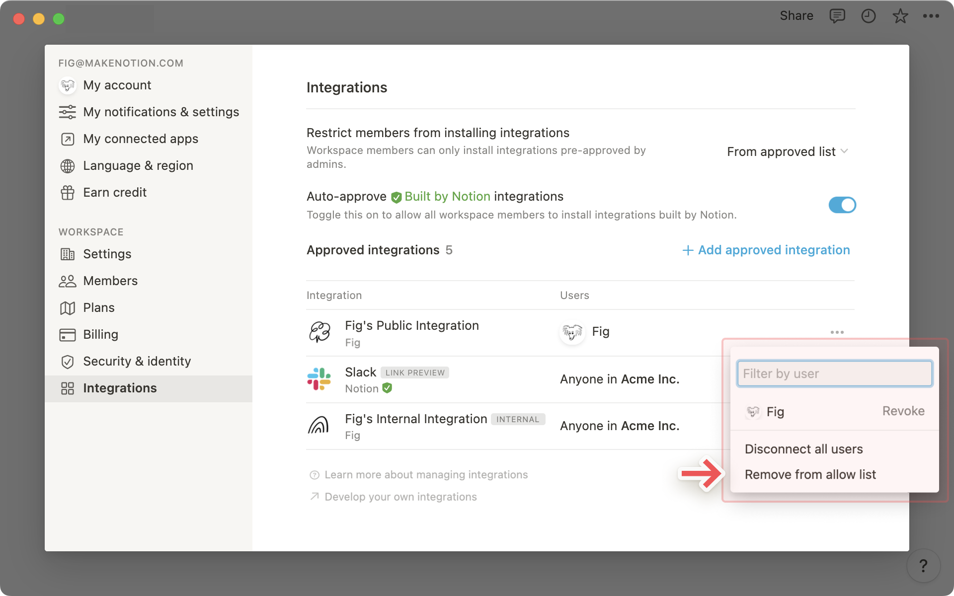 Integration – Optionen