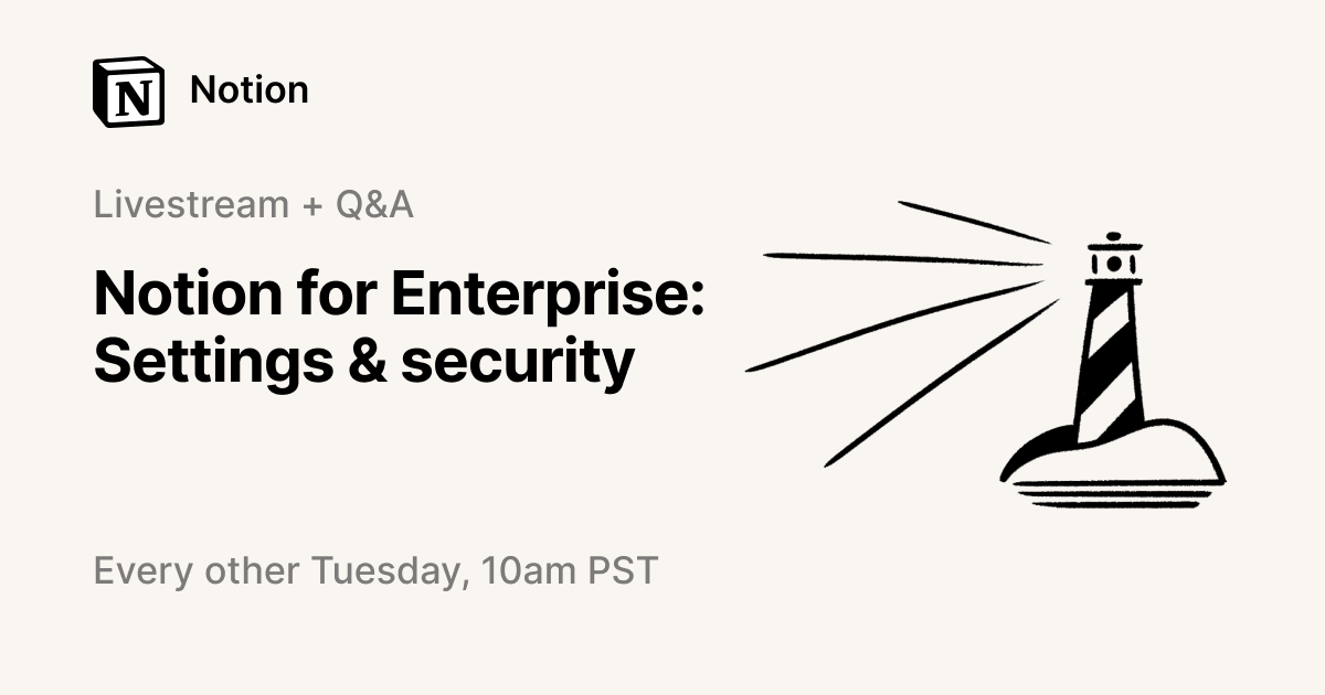 Notion for Enterprise | Settings & security