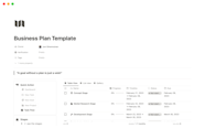 Business Plan Template Notion Template