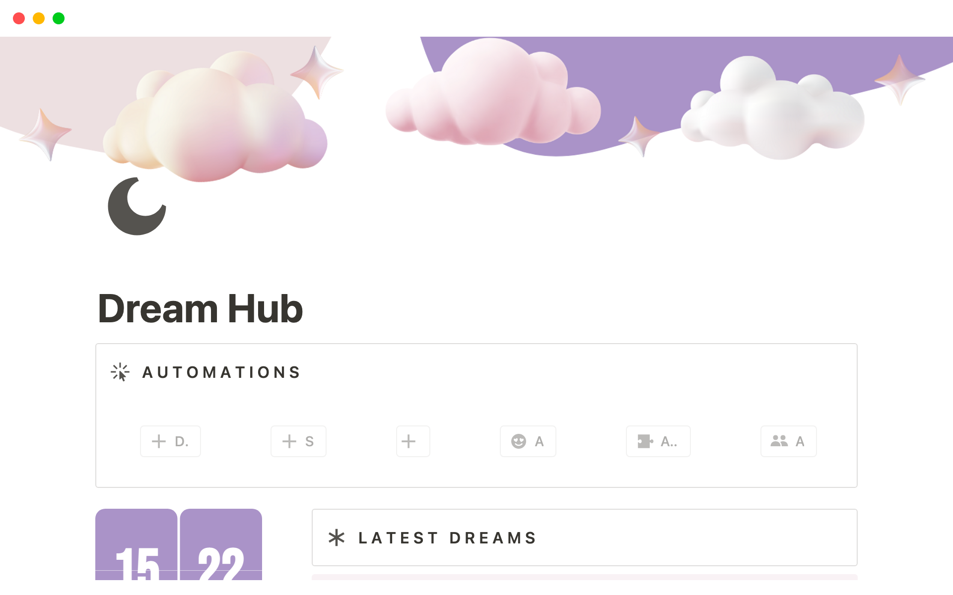 Creates a powerful & aesthetically pleasing system to track your dreams & sleep quality (especially helpful for those who want to learn lucid dreaming)