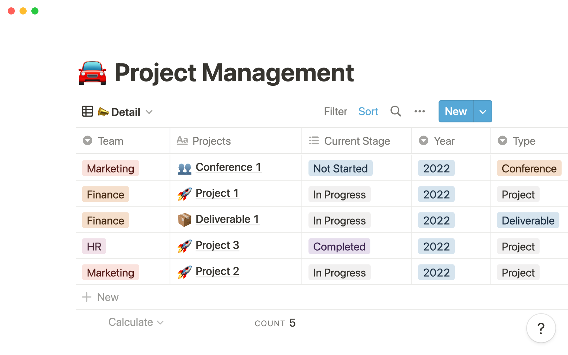 Track projects and tasks while documenting your insights.