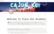 Cajun Koi s Study Quest Notion Template