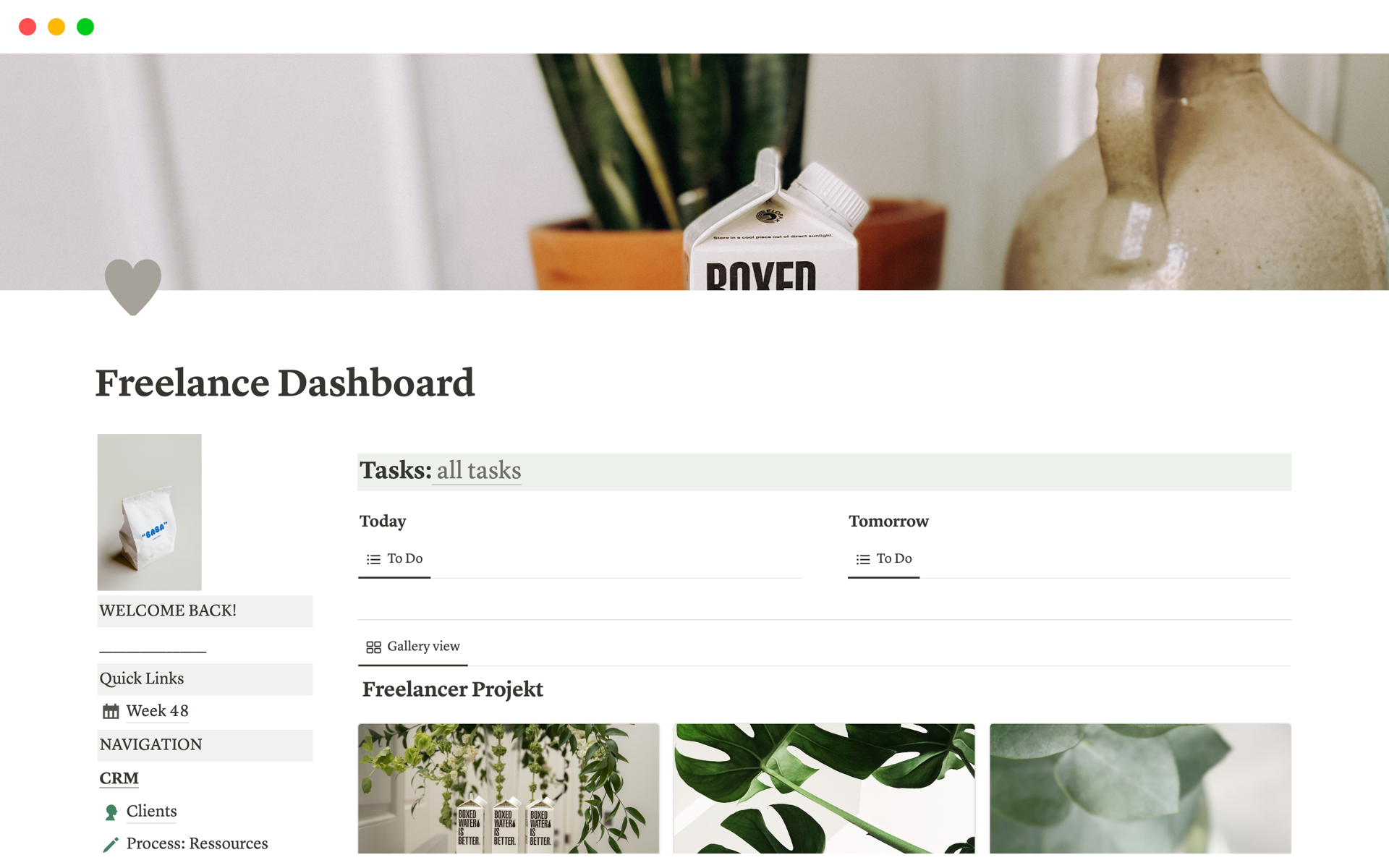 A template preview for Freelance Dashboard 