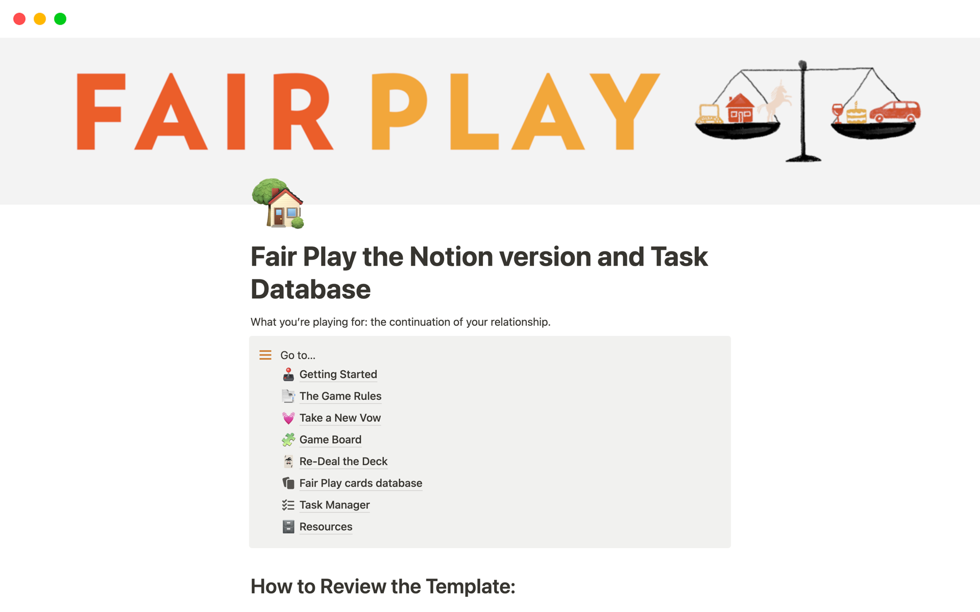 Fair Play | Notion Template