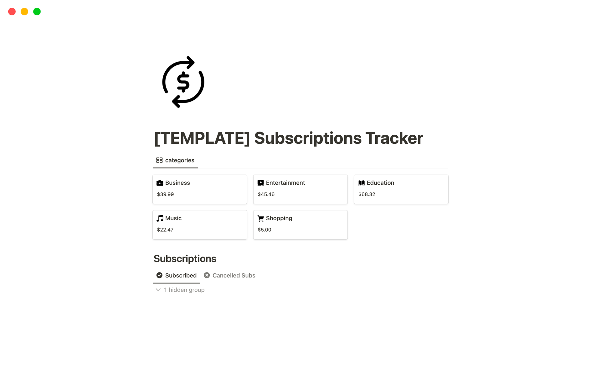 keep track of your subscriptions, renewals, and cancellations 