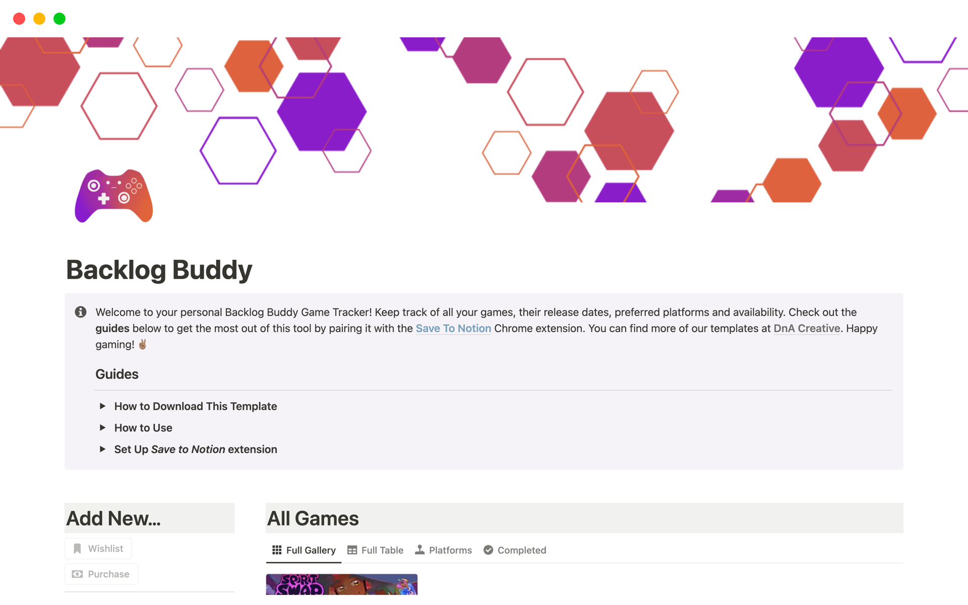 Backlog Buddy Notion Template