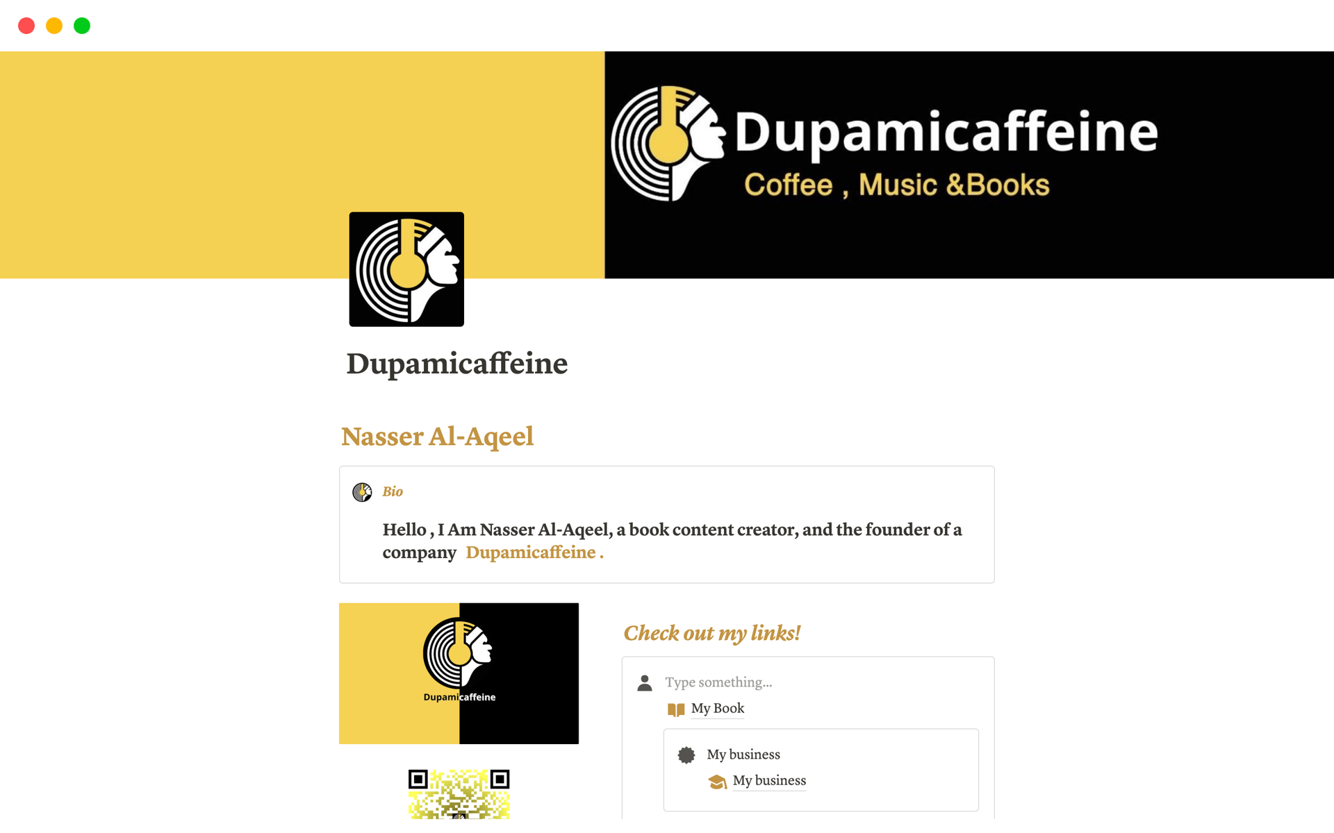 A template preview for  Dupamicaffeine‎