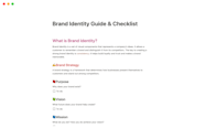 Brand Identity Guide Checklist Mini Content Creation Strategy 