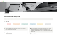 Notion Notion Work Template