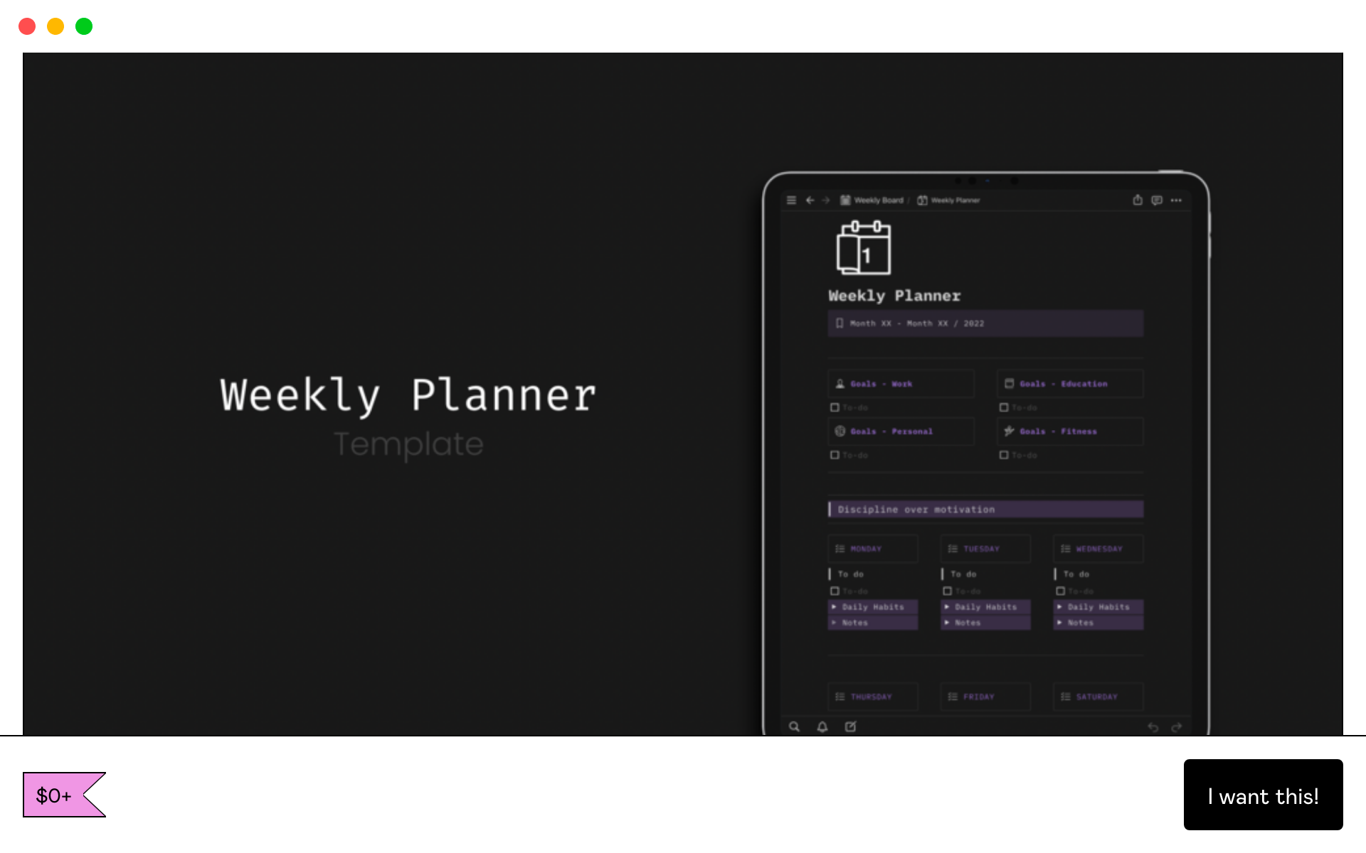 Weekly Board: Zoom-out view to all your Weekly Planners