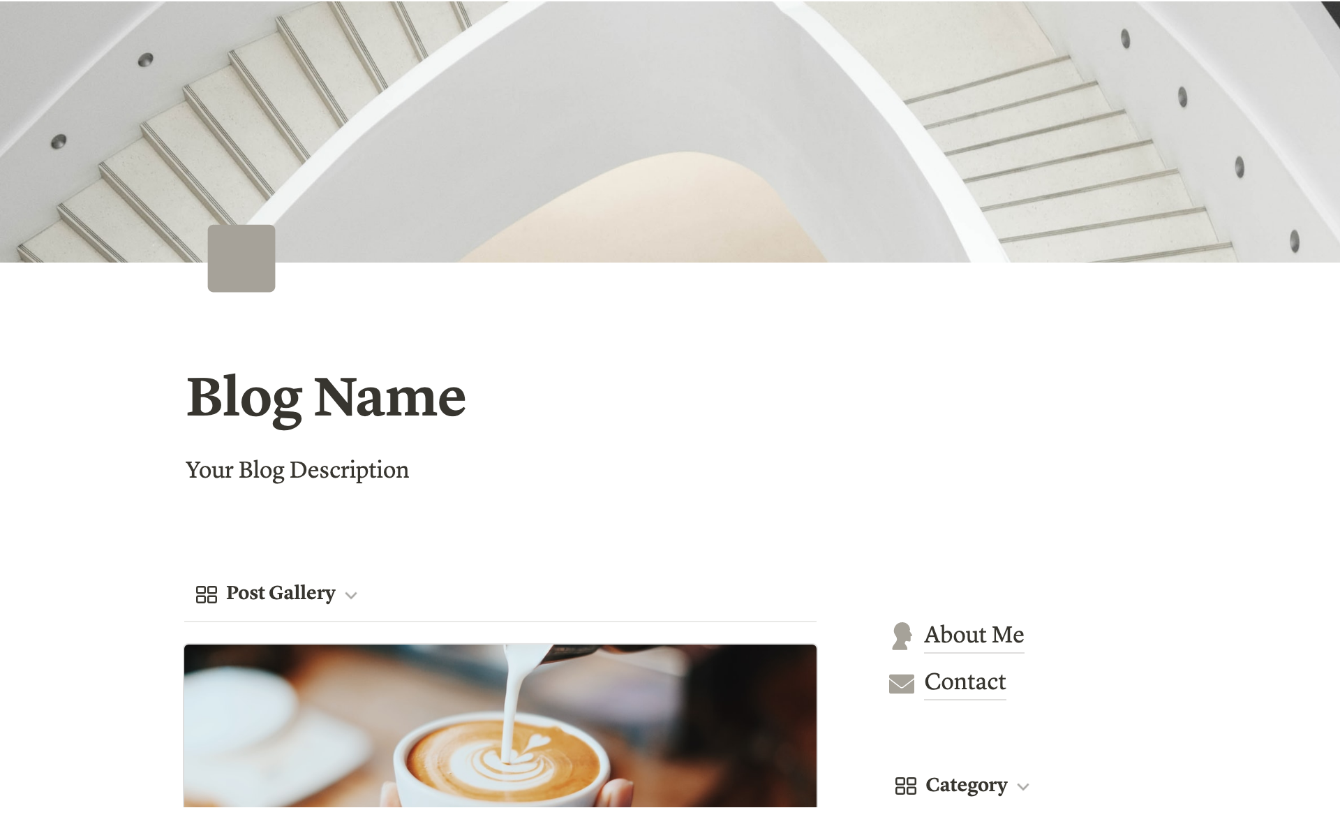 A template preview for Simplicity Blog