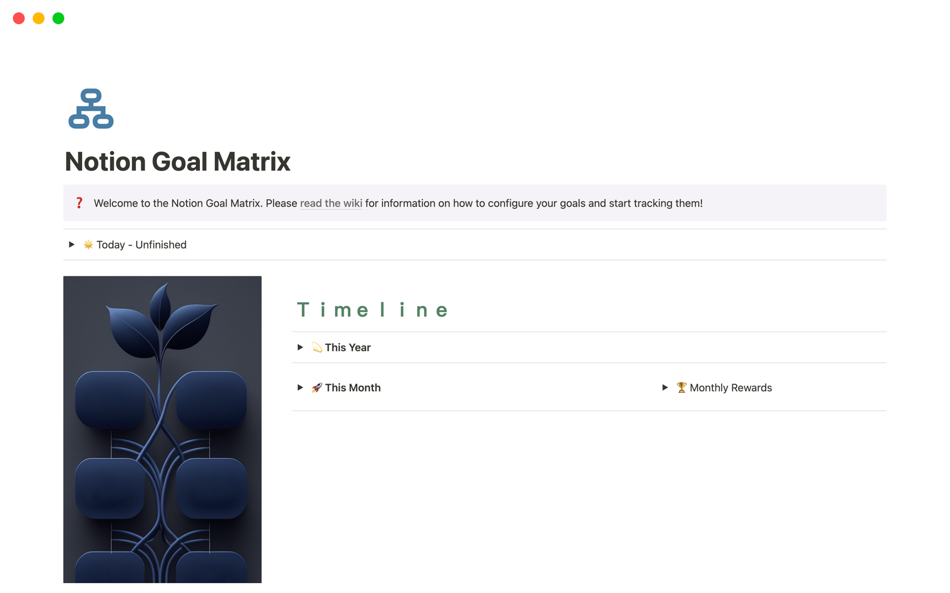Goal Matrix | Notion Template