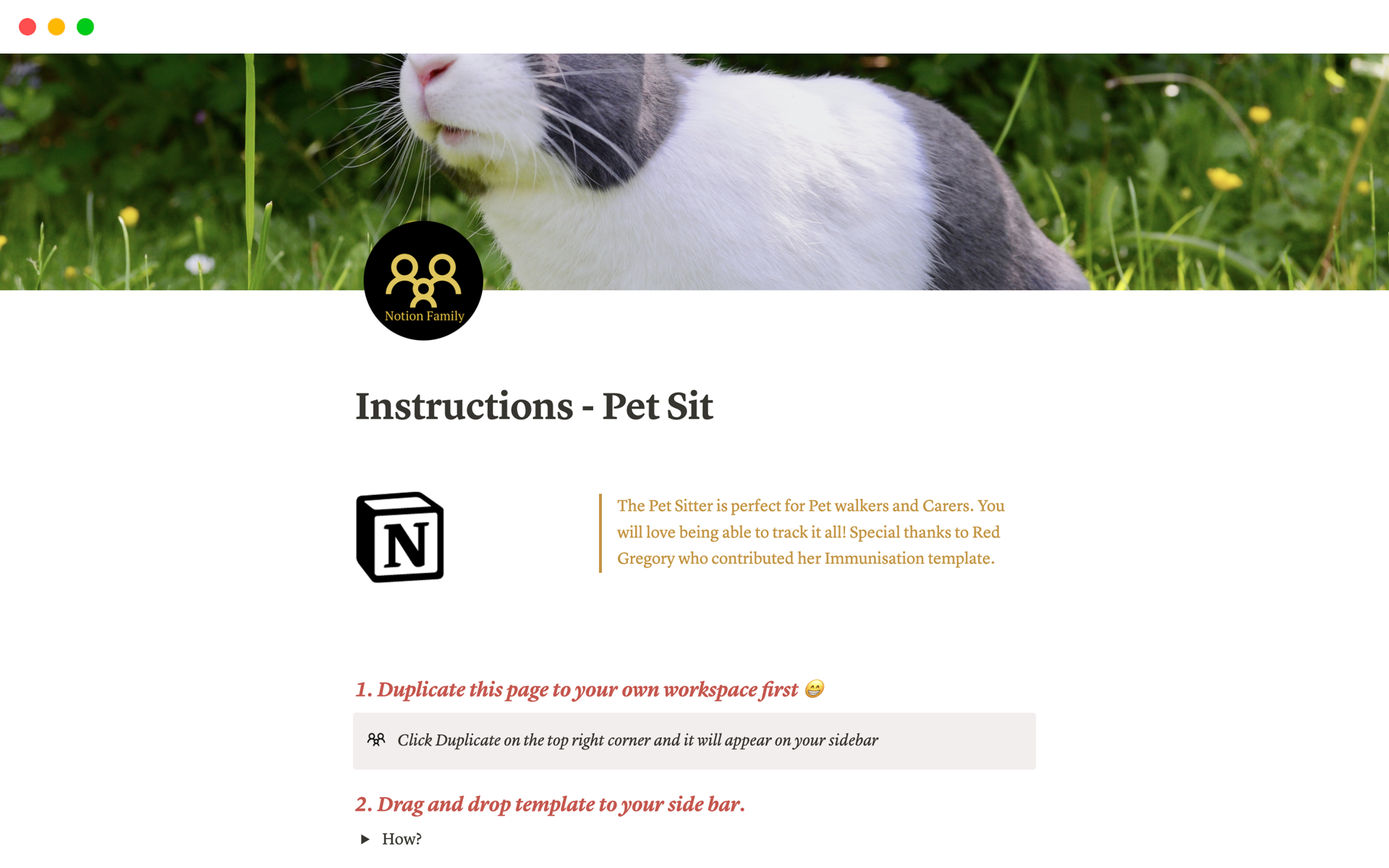 A template preview for Pet Sitter - Micro Business