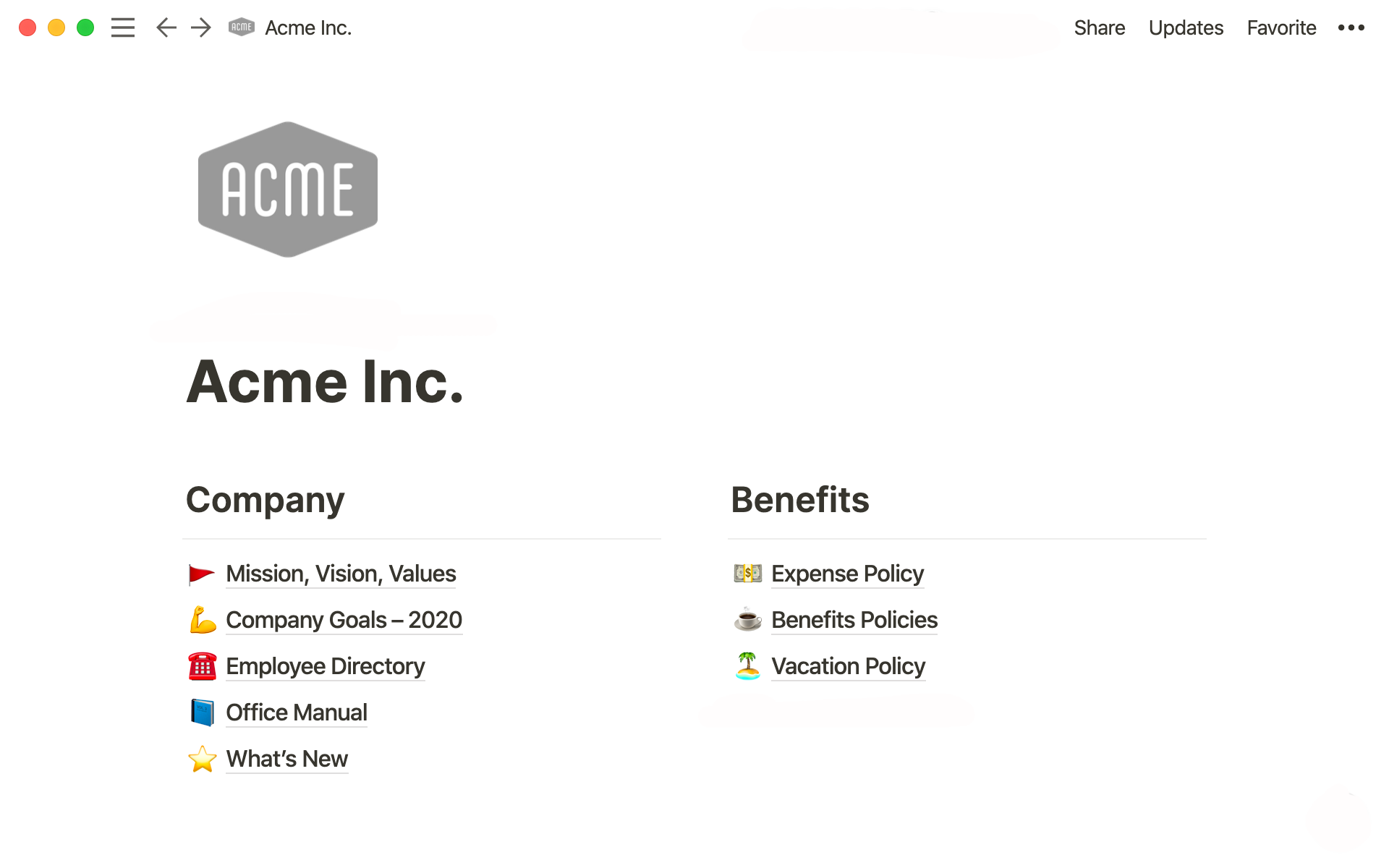 Streamline knowledge-sharing and keep company information available at a glance.