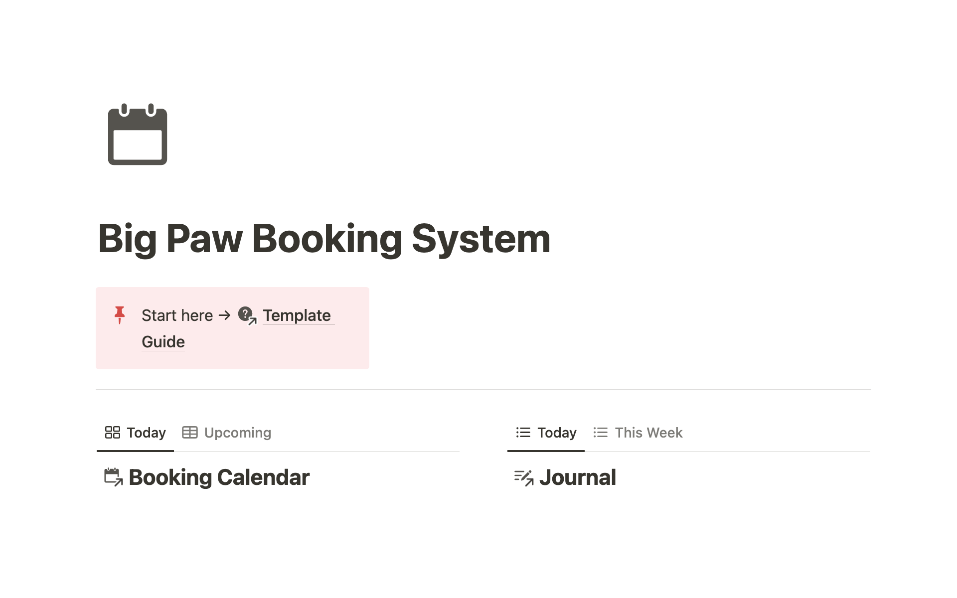 Big Paw is an internal booking system for pet care professionals and facilities.