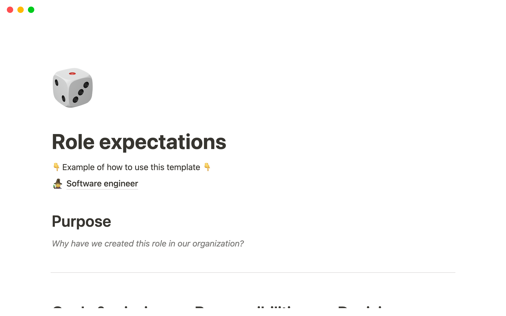 Role expectations Notion Template