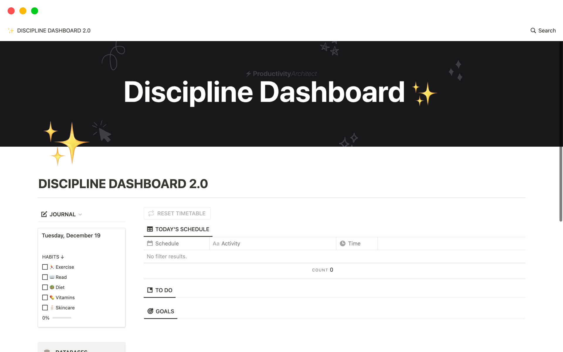 Discipline Dashboard 2 0 Notion Template g-nl-k-yap-lacaklar-listesi-excel-ablonu-hemen-nd-r