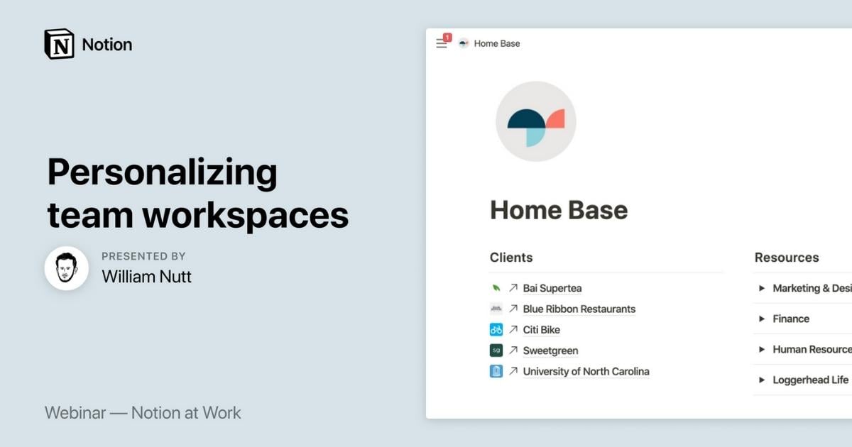 Notion at Work: Personalizing team workspaces