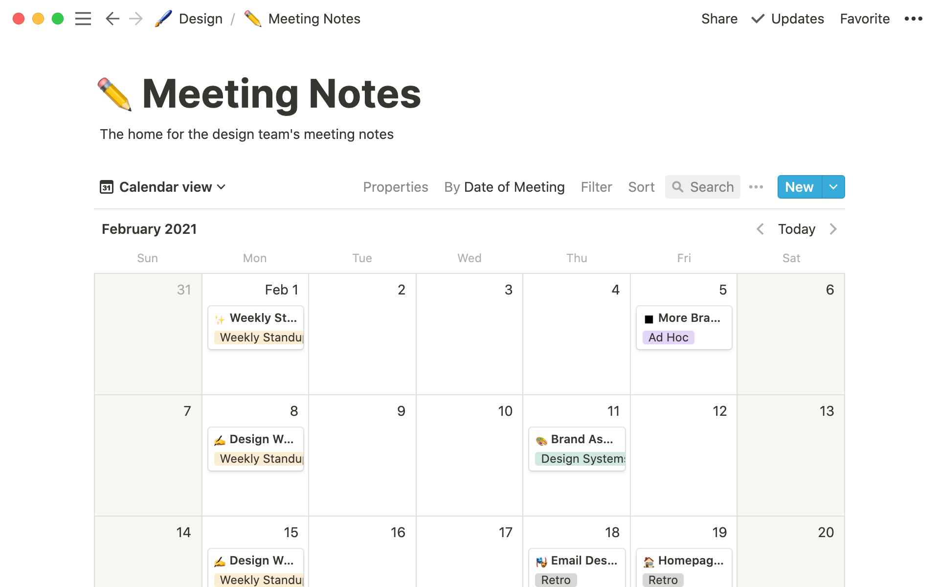 Plan meetings, launches, and more using calendar view.