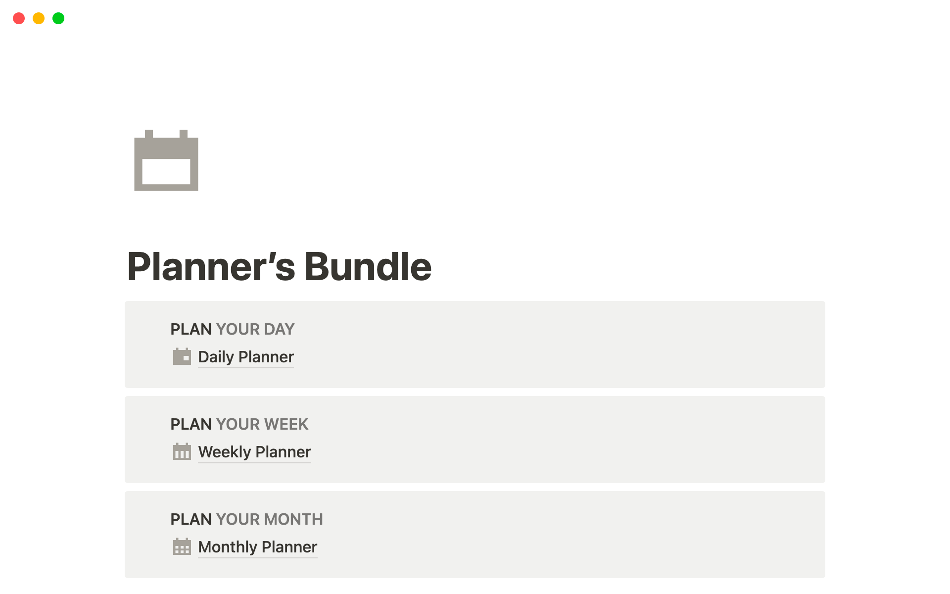 Stay organized by using our Free Daily Planner, Weekly Planner and Monthly Planner Bundle.
