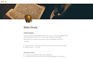 Bible Study Notion Template