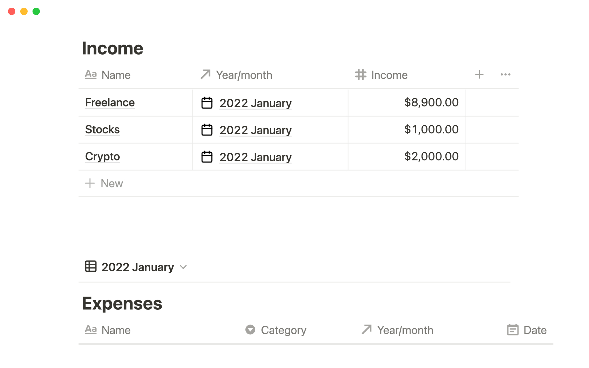 Keep track of your finances all in one place.