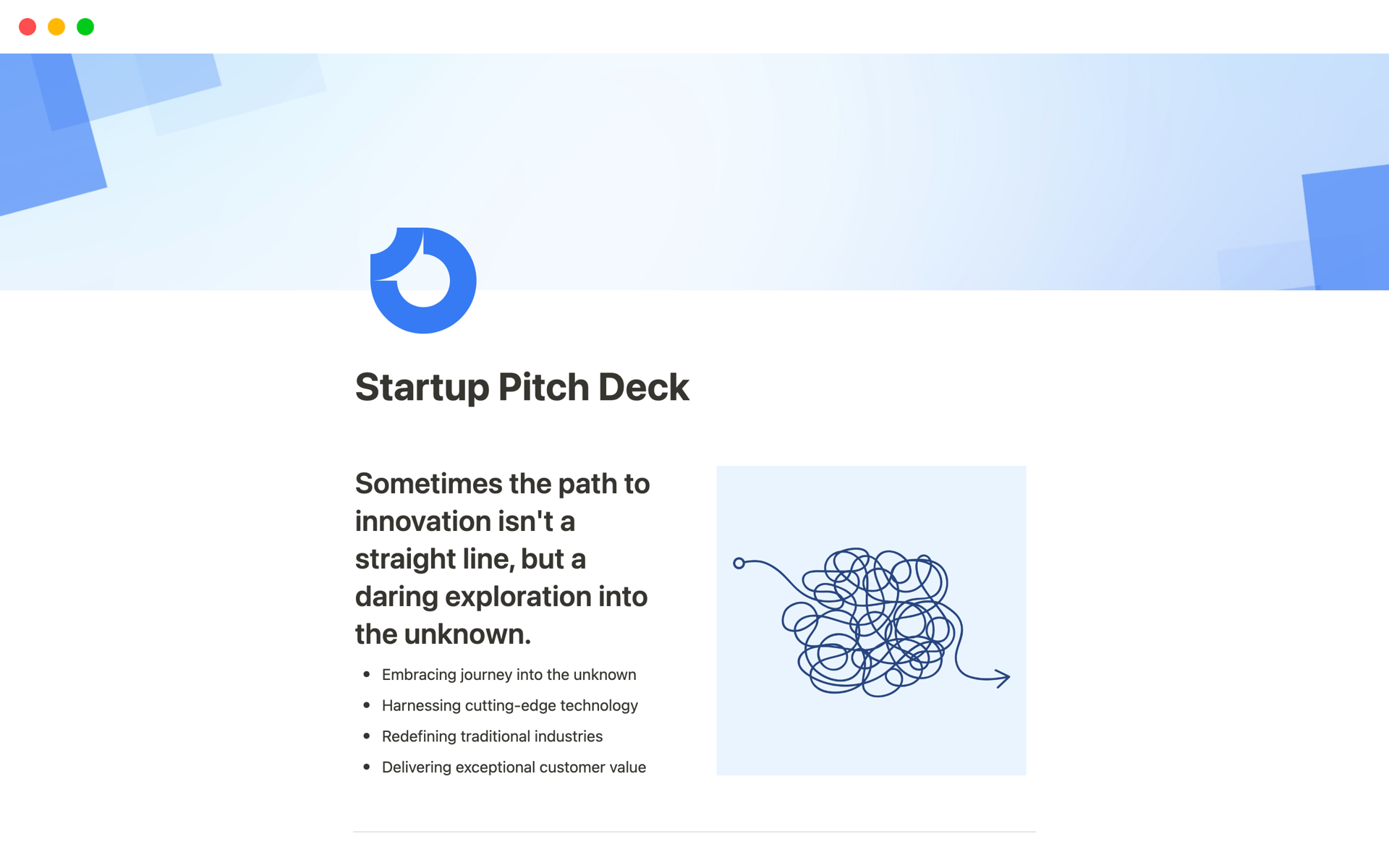 A template preview for Startup Pitch Deck