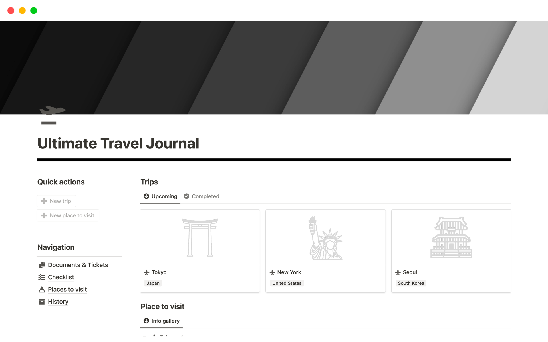 A template preview for WanderPlan: Ultimate Travel Journal