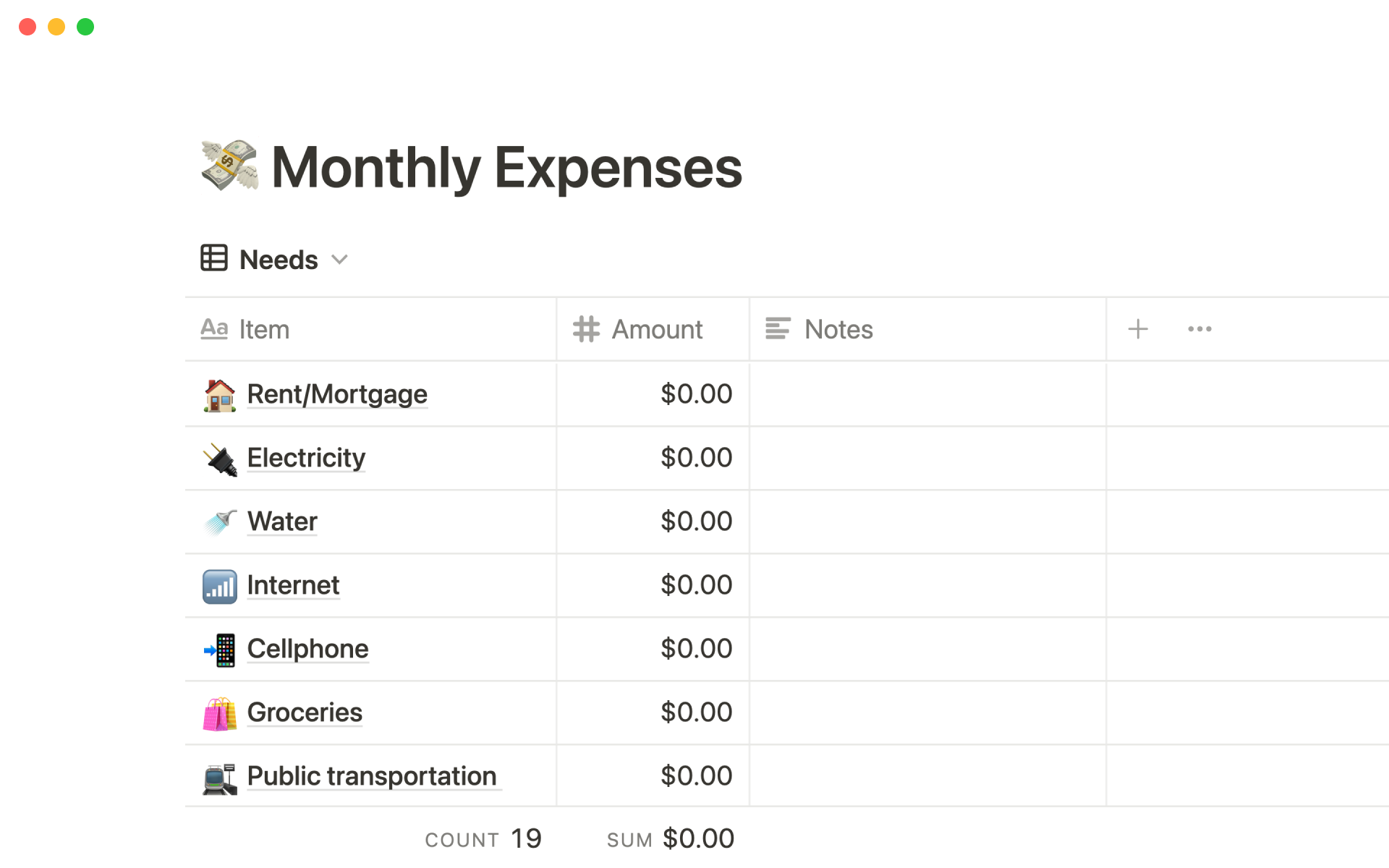 The simplest way to keep track of your budget and finances.